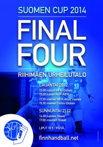 Suomen cupin Final4 20.-21.12 Riihimäellä